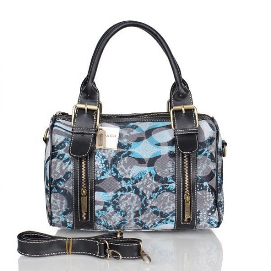 Coach Poppy In Signature Medium Blue Luggage Bags CEB Coach Poppy In Signature Medium Blue Luggage Bags CEB